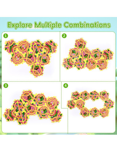 Juego de Pista de Autos Rompecabezas VESPRO 10 Piezas Abeja