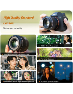 Lente YONGNUO 50mm F1.8 para cámaras Sony E - Bokeh impresionante 2