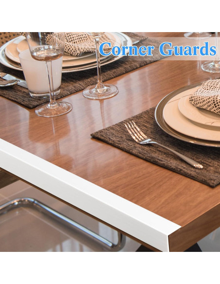 Protectores de Esquinas de Pared Sasylvia 10 Pcs Vinilo Blanco