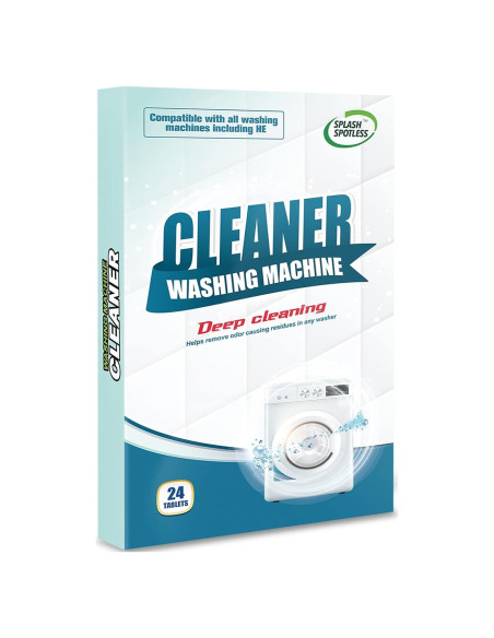 Limpiador de Lavadora Splash Spotless 24 Tabletas Eficaces Limpiador de Lavadora Splash Spotless 24 Tabletas Eficaces