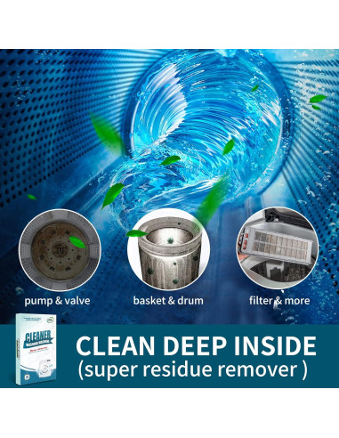 Limpiador de Lavadora Splash Spotless 24 Tabletas Eficaces