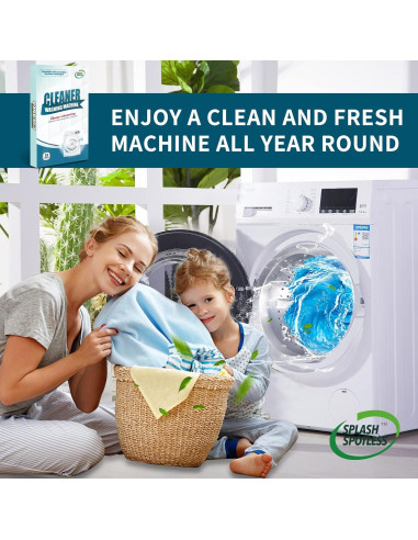 Limpiador de Lavadora Splash Spotless 24 Tabletas Eficaces