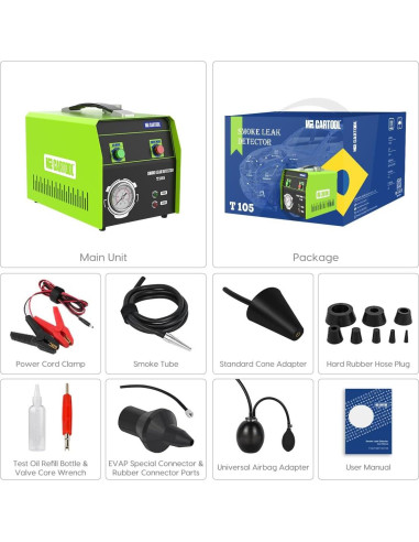 Máquina de Humo MR CARTOOL T105 Detector de Fugas 12V