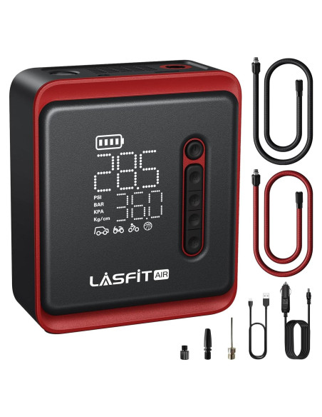 Bomba de Aire Portátil LASFIT CR1 150PSI Inflación Rápida