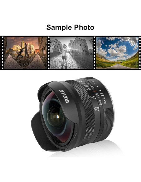 Lente Ojo de Pez Meike 7.5mm f2.8 para Sony E-Mount Lente Ojo de Pez Meike 7.5mm f2.8 para Sony E-Mount