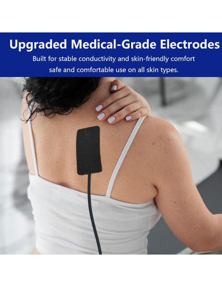 Almohadillas Electrodos TENS VOVOU 10 Pcs 5x10 cm Reutilizables