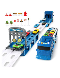 Conjunto de Pista de Carreras Camiones Transportadores ITEFDTUTNE 1.2m