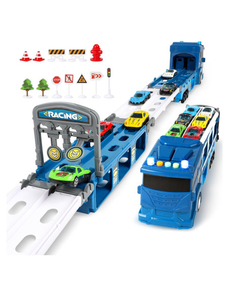 Conjunto de Pista de Carreras Camiones Transportadores ITEFDTUTNE 1.2m