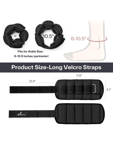 Pesas Ajustables para Tobillo Sportneer 1.8 kg Neopreno
