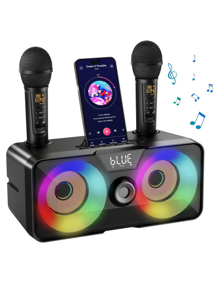 Máquina de Karaoke SINWE SK317 con 2 Micrófonos Inalámbricos