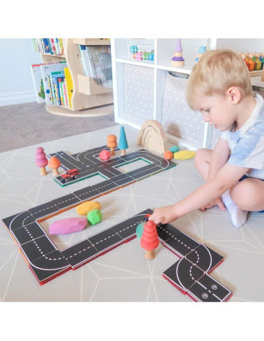 Toppers de Carretera Aprender y Crecer 40 Piezas Magnéticos