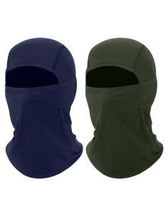 Paquete de 2 Balaclavas Refrigerantes UV Shiesty - Verde Militar y Azul Marino