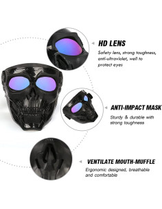 Máscara de Gafas de Calavera Outamateur UV para Motocicleta 2