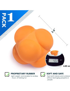 Pelota de Reacción GSE para Entrenamiento de Béisbol - Naranja 2