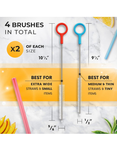 Juego de 4 Cepillos Limpiadores Buenalife - Acero Inoxidable, Multiusos