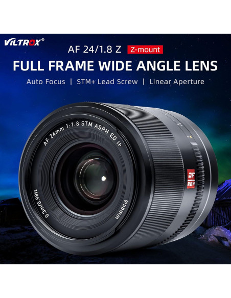 Lente VILTROX 24mm F1.8 Z para Cámaras Nikon Sin Espejo