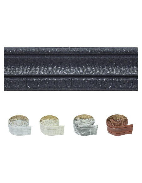 Moldura de Espuma Autoadhesiva WAPANE 2.29m x 7.87cm Negra