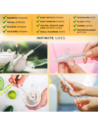 Juego de 4 Cepillos Limpiadores Buenalife - Acero Inoxidable, Multiusos