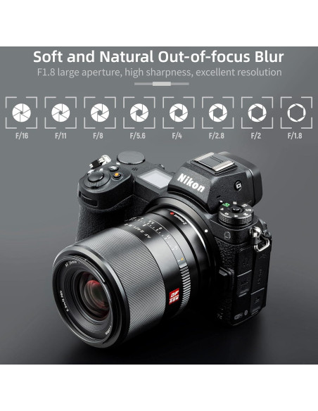 Lente VILTROX 24mm F1.8 Z para Cámaras Nikon Sin Espejo