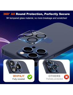 Protector de Lente de Cámara WHPXJY para iPhone 15 Pro/Max - Paquete de 3 2