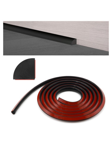 Moldura Flexible de Silicona VLKAVIVA 150 cm Negra Autoadhesiva
