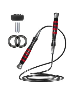 Cuerda de Salto Rápida GUMWIG Ajustable con Mango de Aluminio