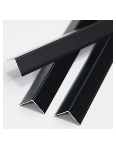 Protectores de Esquinas de Aluminio Coengwui 3Pcs 0.88m Negro Mate