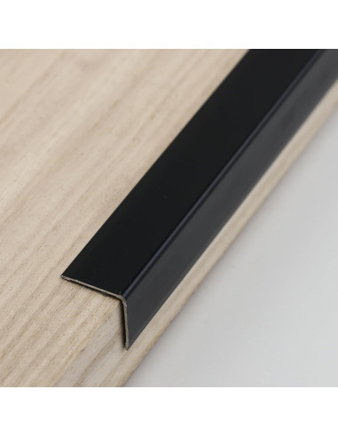 Protectores de Esquinas de Aluminio Coengwui 3Pcs 0.88m Negro Mate