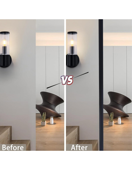 Protectores de Esquinas de Aluminio Coengwui 3Pcs 0.88m Negro Mate