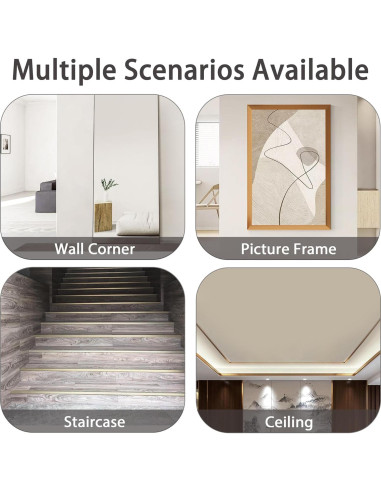 Protectores de Esquinas de Aluminio Coengwui 3Pcs 0.88m Negro Mate