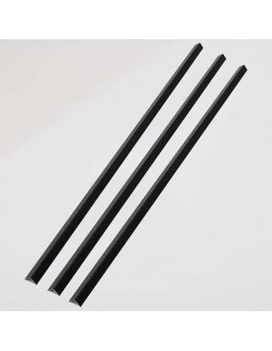 Protectores de Esquinas de Aluminio Coengwui 3Pcs 0.88m Negro Mate