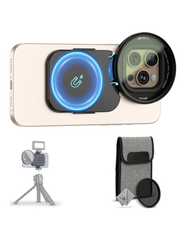 Adaptador de Filtro de Lente Magnético JJC 67mm para iPhone 16/15/14