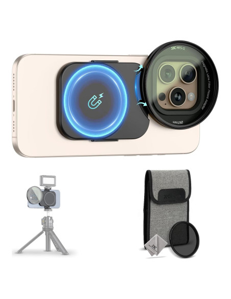 Adaptador de Filtro de Lente Magnético JJC 67mm para iPhone 16/15/14