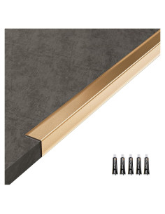 Protectores de Esquina de Aluminio Jiekayi 5 Pcs Oro 90.17 cm