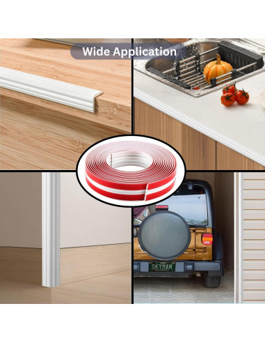 Moldura de Esquina Flexible Autoadhesiva Boorika 6.1m TPE