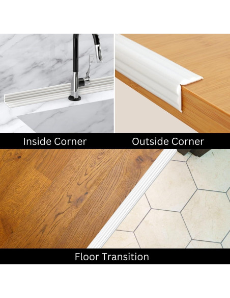 Moldura de Esquina Flexible Autoadhesiva Boorika 6.1m TPE