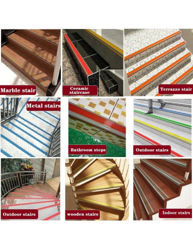 Protector de Bordes de Escalera LeongLzt 1.83m Antideslizante