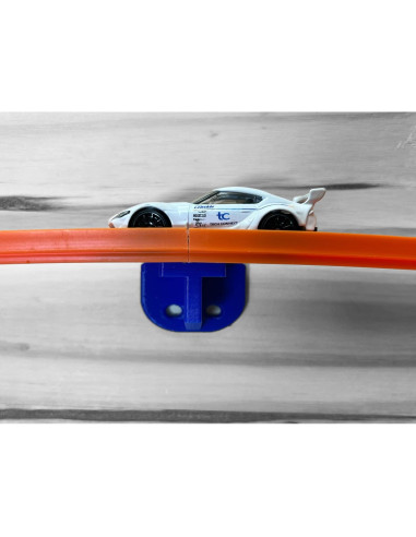 Soportes de Pared para Pistas Hotwheels - 4 Unidades Azul