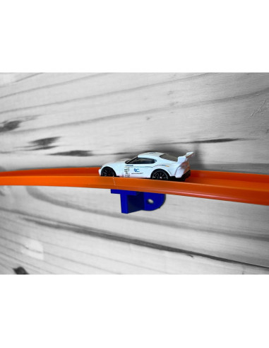 Soportes de Pared para Pistas Hotwheels - 4 Unidades Azul
