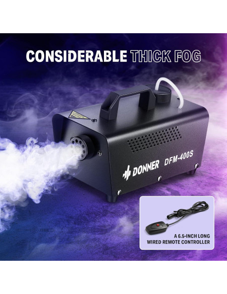 Máquina de Niebla Donner DFM-400S 400W con Control Remoto