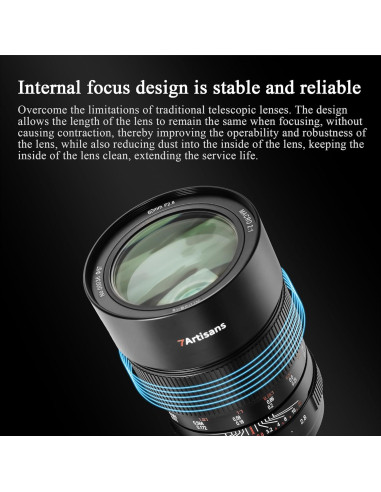 Lente Macro 60mm F2.8 2X 7artisans para Canon RF