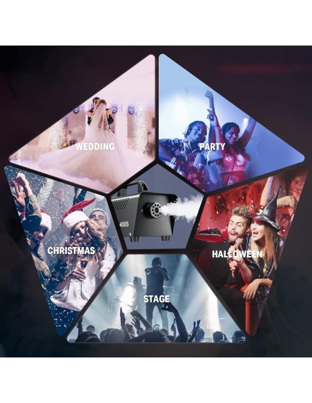 Máquina de Niebla Donner DFM-400S 400W con Control Remoto