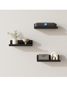 Estantes Flotantes RRG de Acrílico 25.4 cm - Paquete de 2 Negros 2