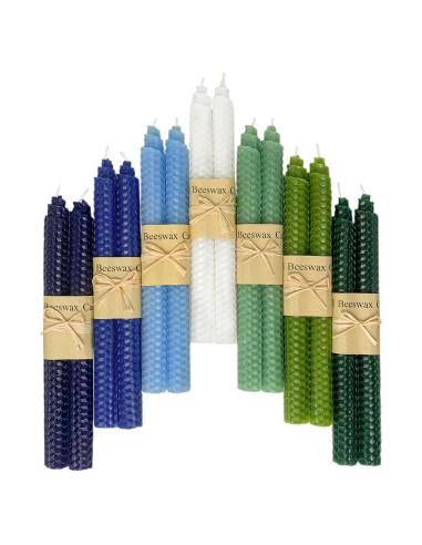 Velas de Cera de Abeja Natural Lacaser en Cono 14 Piezas 22.86 cm