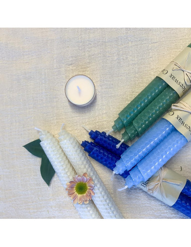 Velas de Cera de Abeja Natural Lacaser en Cono 14 Piezas 22.86 cm