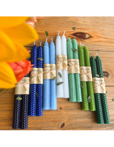 Velas de Cera de Abeja Natural Lacaser en Cono 14 Piezas 22.86 cm