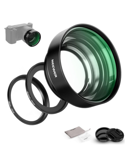 Lente Macro NEEWER 22mm con Adaptador para Cámaras Sony y Canon Lente Macro NEEWER 22mm con Adaptador para Cámaras Sony y Canon