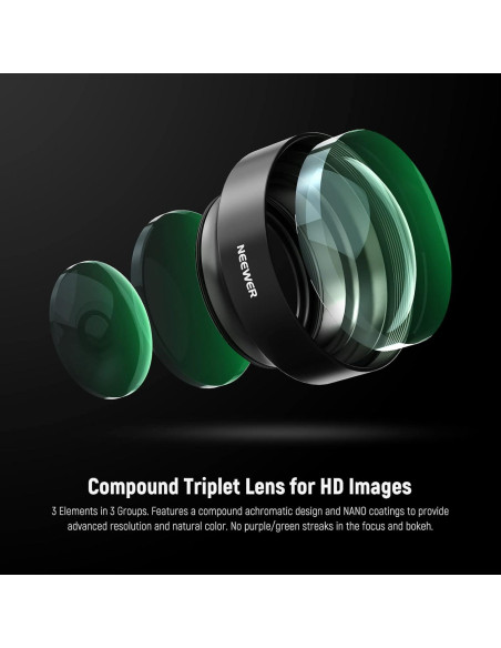 Lente Macro NEEWER 22mm con Adaptador para Cámaras Sony y Canon Lente Macro NEEWER 22mm con Adaptador para Cámaras Sony y Canon
