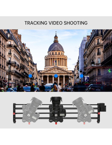 Deslizador de cámara motorizado GVM 80CM fibra de carbono