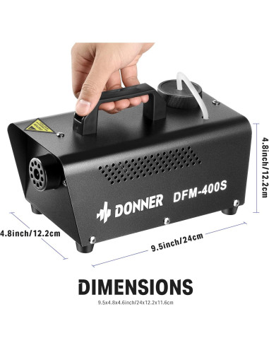 Máquina de Niebla Donner DFM-400S 400W con Control Remoto